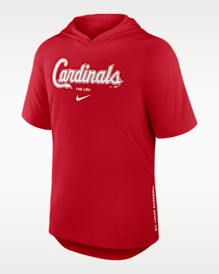 Мужская футболка St. Louis Cardinals Arched Wordmark Nike Dri-FIT MLB Hooded