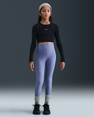 Детские тайтсы Nike One Big Kids' (Girls') Dri-FIT High-Waisted Leggings