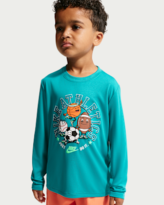 Детская футболка Nike Little Kids' Dri-FIT Graphic Long-Sleeve