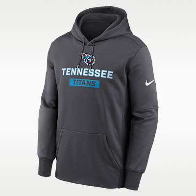 Sudadera con gorro sin cierre Nike Therma de la NFL para hombre Tennessee Titans Toss Sweep