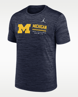 Мужская футболка Michigan Sideline Velocity Jordan Brand Dri-FIT College