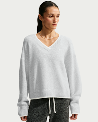 Женские  Nike Sportswear Chill Knit Loose V-Neck Sweater