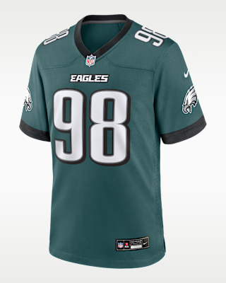 Мужские джерси Jalen Carter Philadelphia Eagles Nike NFL Game Jersey