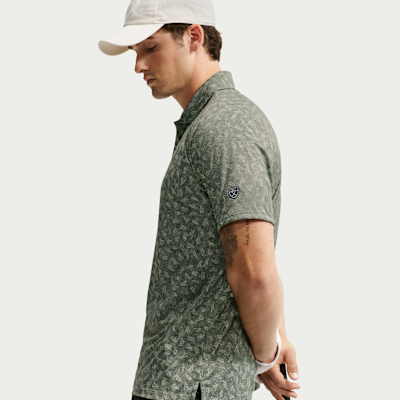 Nike Par Dri-FIT Grass Print Erkek Golf Polo Üstü görsel 3