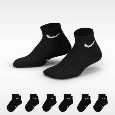 Nike Dri-FIT Performance Basics Little Kids' Ankle Socks (6 Pairs)