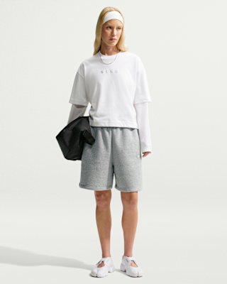 Женские шорты Nike Studio Fleece Medium Weight Oversized High-Rise Shorts