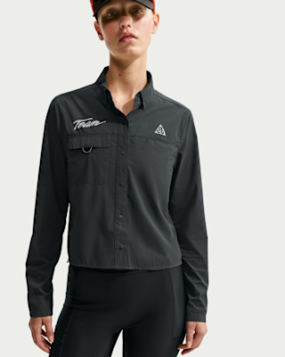 ACG Aireez Women's Button-Up Long-Sleeve Graphic Trail Running Top