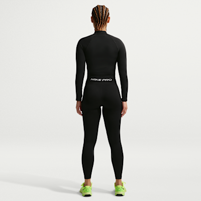 Nike Pro Seamless Tam Boy Fermuarlı Kadın Antrenman Üstü görsel 5