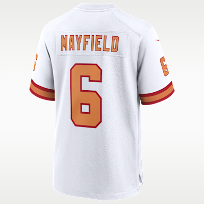 Jersey de juego Nike de la NFL para hombre de Baker Mayfield de los Tampa Bay Buccaneers de la 50.ª temporada