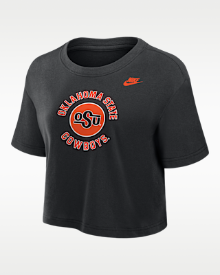 Женская футболка Oklahoma State Cowboys Nike Dri-FIT Cropped