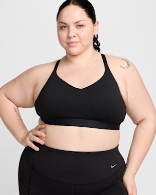 Женские Nike Indy Light Support Padded Adjustable Sports Bra (Plus Size)