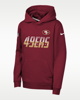 Детское худи San Francisco 49ers Sideline Big Kids' Nike Dri-FIT NFL Pullover Hoodie