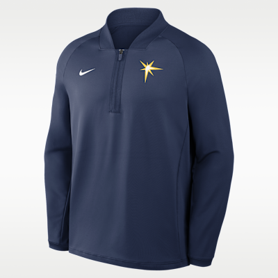 Tampa Bay Rays Authentic Collection Men's Nike Dri-FIT MLB 1/2-Zip Long-Sleeve Top