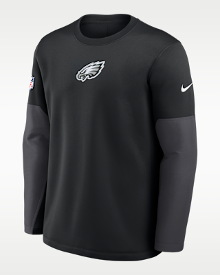 Мужская футболка Philadelphia Eagles Scripted To Win Sideline Coach Nike Therma-FIT NFL Long-Sleeve