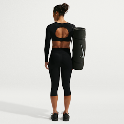 Nike Zenvy Hafif Destekli Dolgulu Uzun Kollu Kadın Spor Sütyeni görsel 5