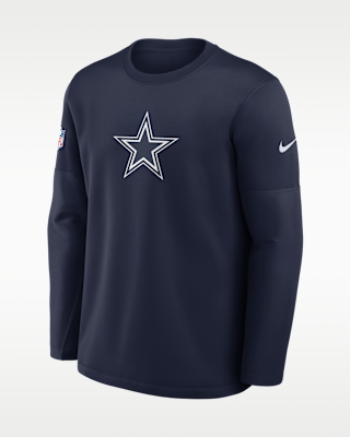 Мужская футболка Dallas Cowboys Sideline Coaches Nike Therma-FIT NFL Long-Sleeve