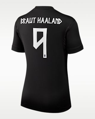 Женские джерси Erling Braut Haaland Norway National Team 2026 Stadium Away Nike Dri-FIT Soccer Jersey