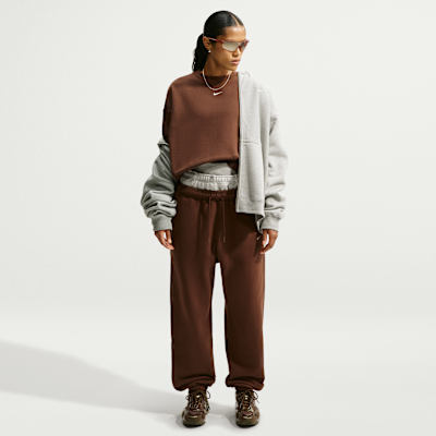 Nike Studio Fleece Orta Kalınlıkta Oversize Crew Kadın Sweatshirt'ü görsel 4