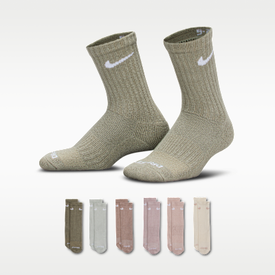 Nike Dri-FIT Performance Basics Little Kids' Crew Socks (6 Pairs)