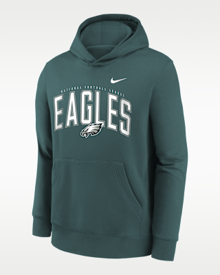 Детские  Philadelphia Eagles Essentials Club Logo Arch Big Kids' Nike NFL Pullover Crew