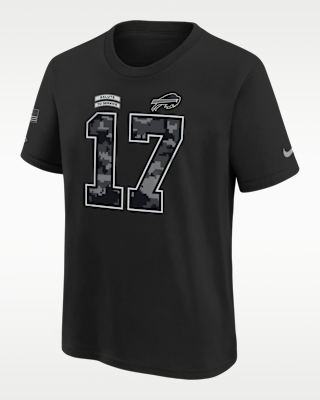 Детская футболка Josh Allen Buffalo Bills Salute to Service Big Kids' Nike NFL