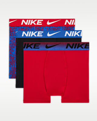 Подростковые  Nike Dri-FIT Essentials Big Kids' Printed Boxer Briefs (3-Pack)