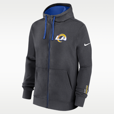 Los Angeles Rams Playbook Page Club Men's Nike NFL Full-Zip Hoodie