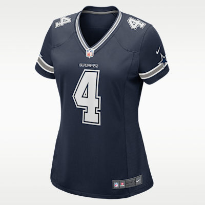 NFL Dallas Cowboys (Dak Prescott) Women's Game Football Jersey