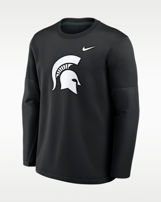 Мужская футболка Michigan State Sideline Coaches Nike Therma-FIT College Long-Sleeve