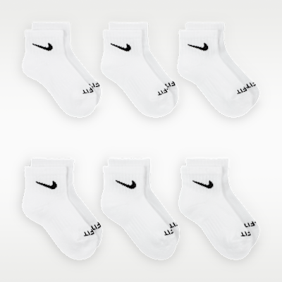 Nike Dri-FIT Performance Basics Little Kids' Ankle Socks (6 Pairs)