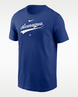 Мужская футболка Nicaragua National Baseball Team 2026 World Baseball Classic Wordmark Nike