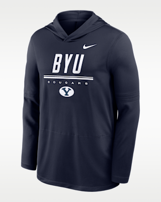 Мужские  BYU Sideline Nike Dri-FIT College Long-Sleeve Hooded Top