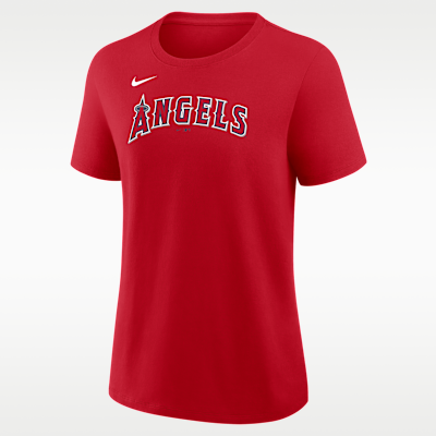 Playera Nike de la MLB para mujer Mike Trout Los Angeles Angels