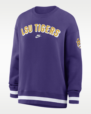Женские  LSU Legacy Phoenix Nike College Oversized Pullover Crew