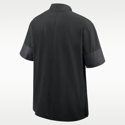 Ohio State Sideline Coach Men's Nike College 1/2-Zip Short-Sleeve Jacket