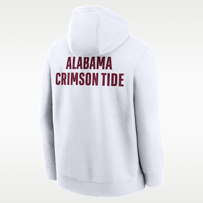 Sudadera con gorro sin cierre universitaria Nike para hombre Alabama Club Basketball 2-Hit