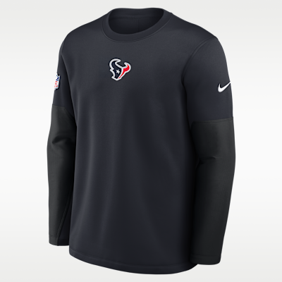 Houston Texans Scripted To Win Sideline Coach Men's Nike Therma-FIT NFL Long-Sleeve T-Shirt