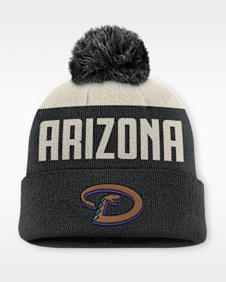 Мужские Arizona Diamondbacks Cooperstown Peak Nike MLB Cuffed Pom Beanie