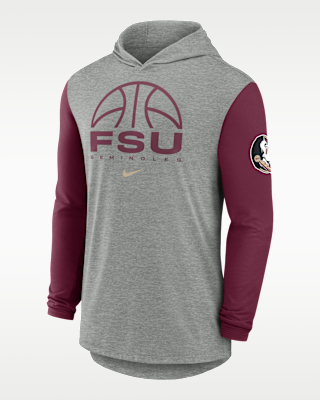Мужская футболка Florida State Basketball Nike Dri-FIT College Long-Sleeve Hooded для баскетбола