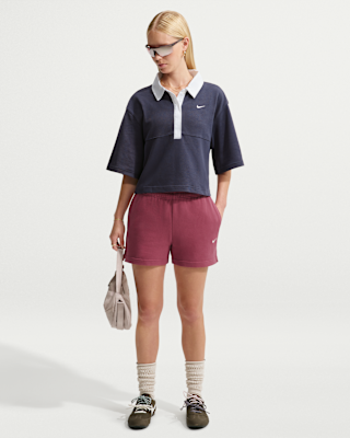 Женские шорты Nike Studio Fleece Lightweight Mid-Rise Shorts