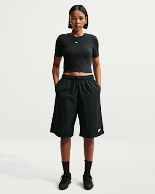 Женские шорты Nike Sportswear Mid-Rise Loose Knee-Length Shorts