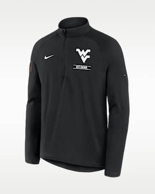 Мужские  West Virginia 2026 Military Appreciation Stride Nike Dri-FIT College 1/2-Zip Long-Sleeve Top