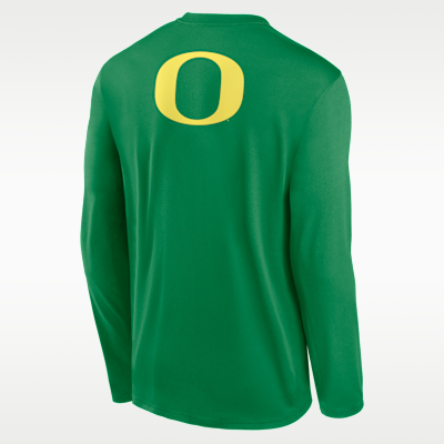 Playera de manga larga universitaria Nike Dri-FIT para hombre Oregon Primetime Legend 2-Hit