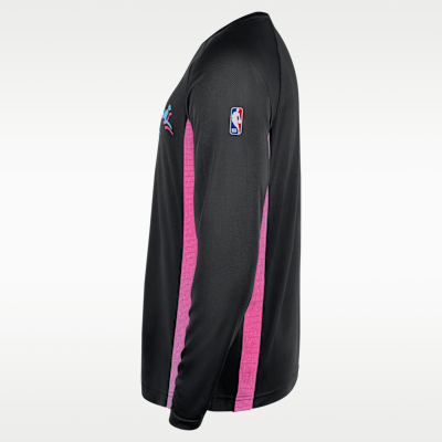 Playera de manga larga Nike Dri-FIT para hombre Miami Heat City Edition