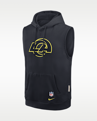 Мужское худи Los Angeles Rams Rivalries Collection Sideline Nike Dri-FIT NFL Sleeveless Pullover Hoodie