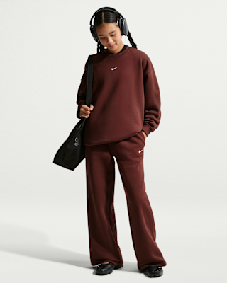 Детские Nike Sportswear Studio Fleece Girls' Open-Hem Pants