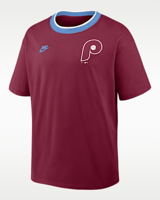 Мужская футболка Philadelphia Phillies Cooperstown Ringer Nike MLB