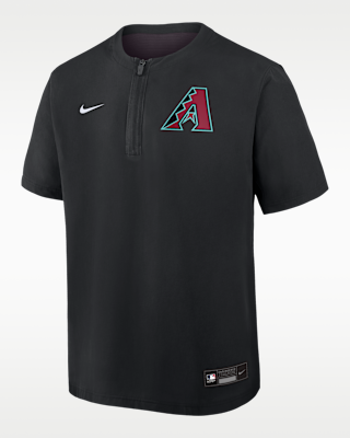 Мужские шорты Arizona Diamondbacks Authentic Collection Nike Dri-FIT MLB 1/4-Zip Short-Sleeve Windshirt