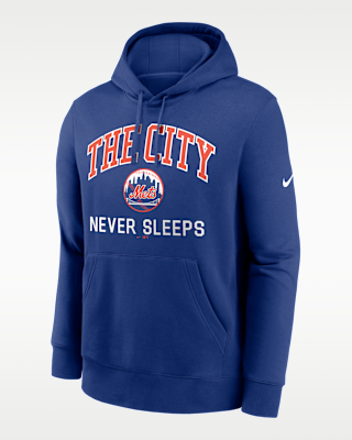 Мужское худи New York Mets The City Never Sleeps Club Nike MLB Pullover Hoodie