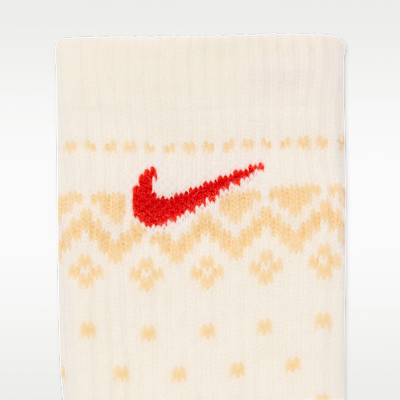 Nike Little Kids' Dri-FIT Fairisle Crew Socks (2 Pairs)